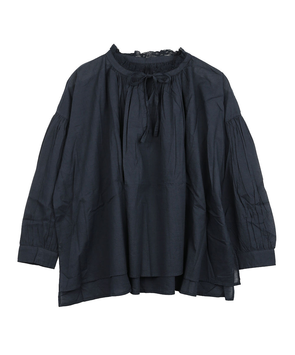 ソイル レースストリングカラーギャザーシャツ SOIL NSL25622 国内正規品 2025秋冬新作 送料無料 SOIL（ソイル） レースストリングカラーギャザーシャツ SOIL 2025秋冬