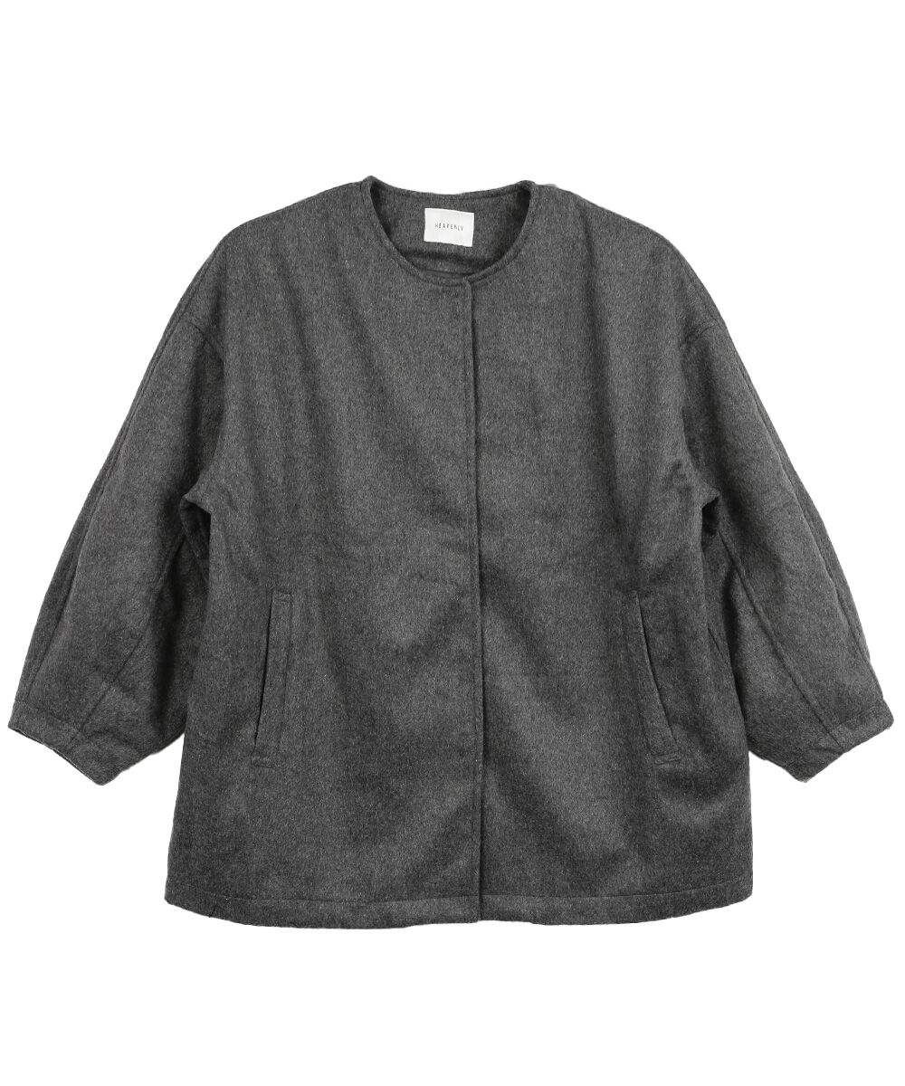 ヘブンリー ウールミックス ノーカラーショートコート HEAVENLY 2025
