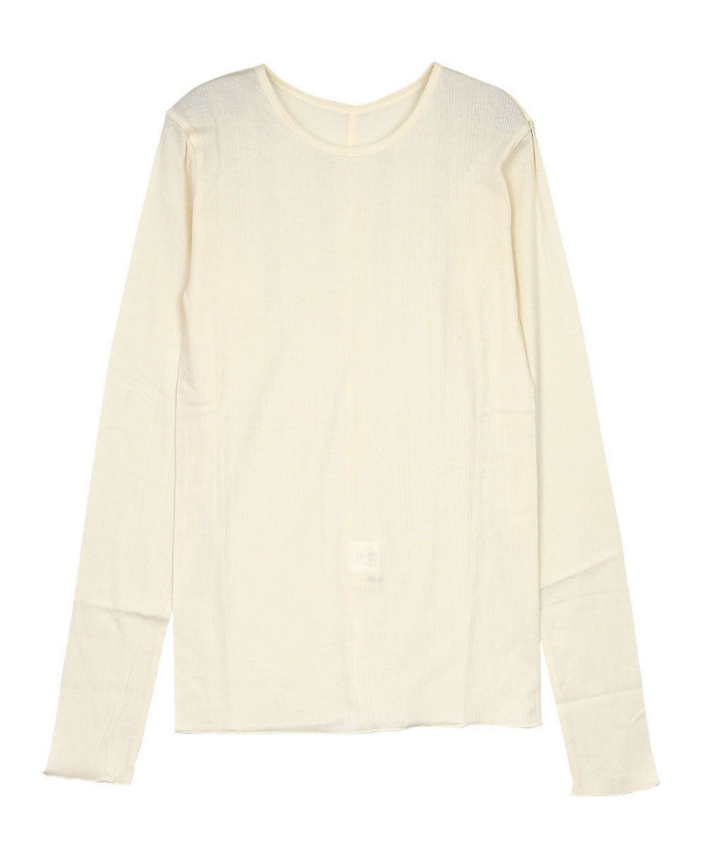 ツムグ スフレランダムテレコクルーネック長袖 tumugu 2025秋冬新作