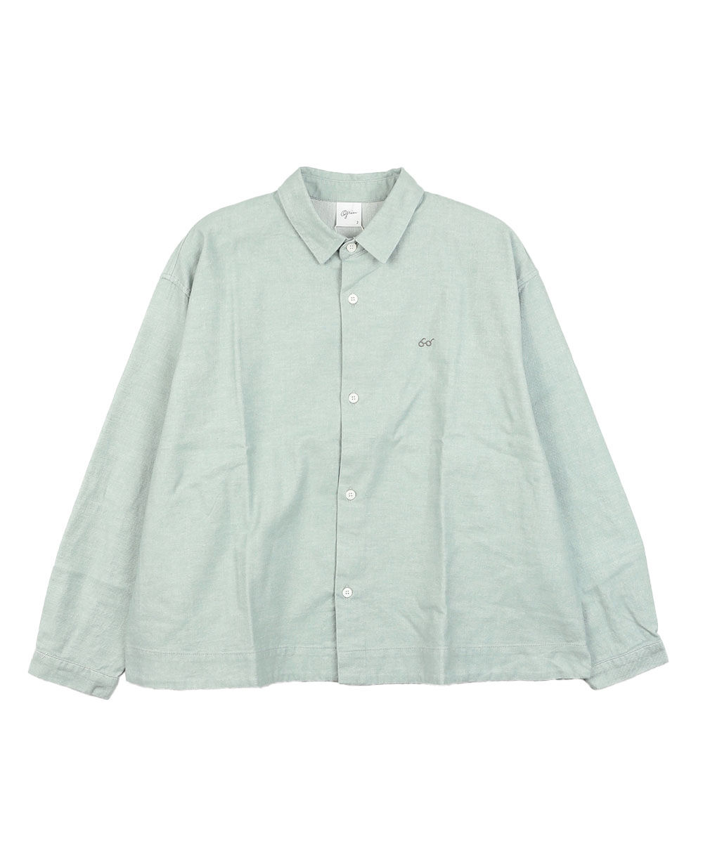 grin（グリン） コットンネルメガネ刺繍シャツ grin 2025秋冬新作