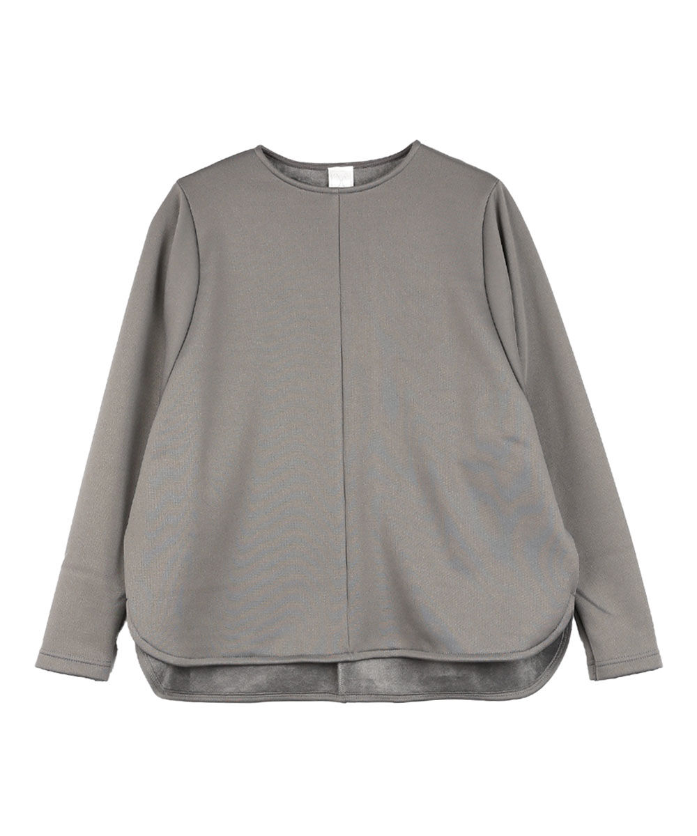 PUPULA（ププラ） サーキュラーニットフリース ドルマン プルオーバー