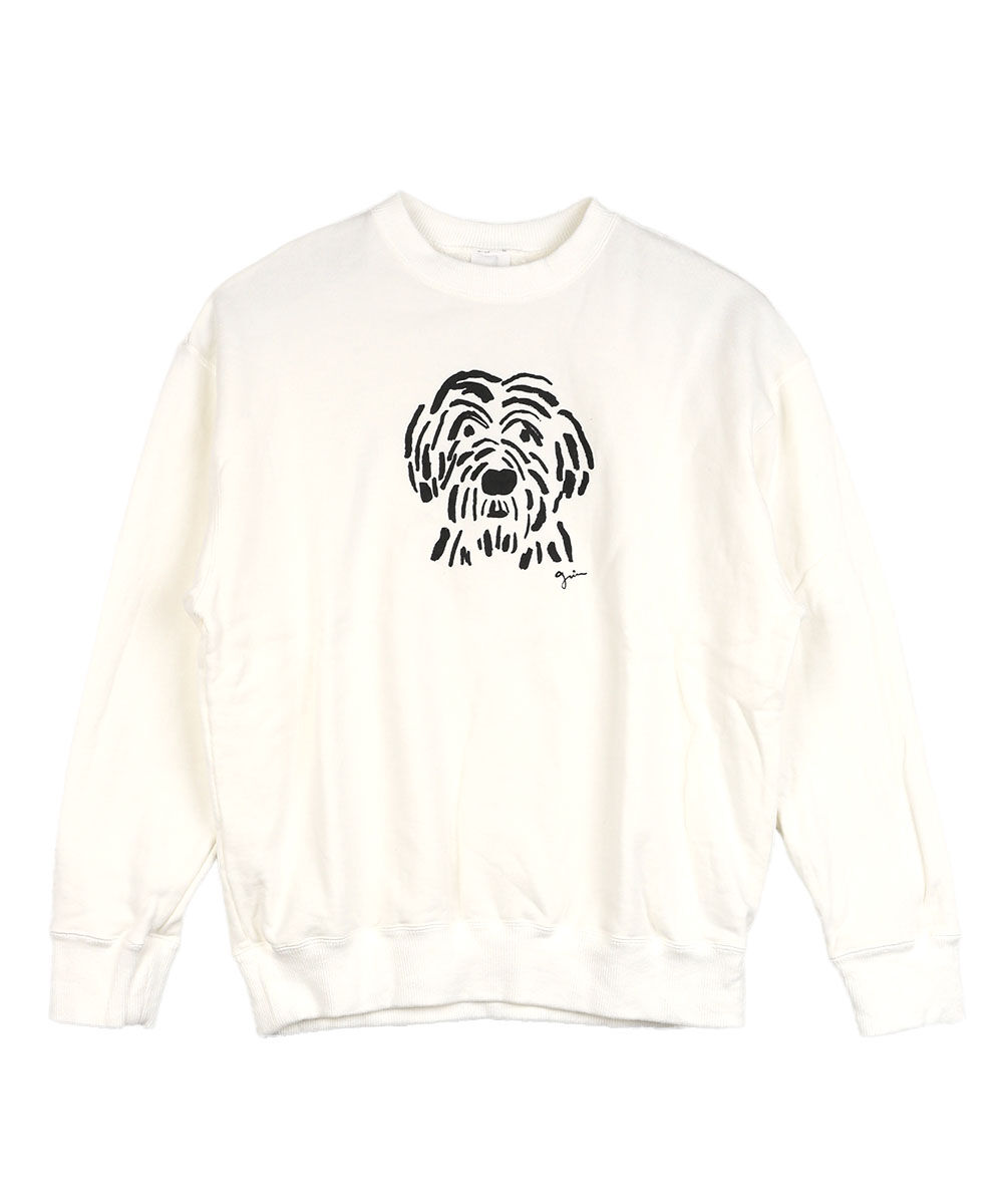 grin（グリン） コーマ裏毛プリントプルオーバー grin 2025秋冬新作