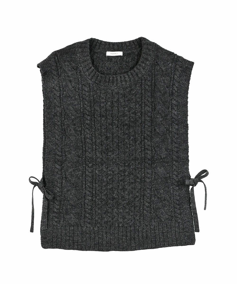 ヘブンリー ウールミックスニットアランベスト HEAVENLY 2025秋冬新作