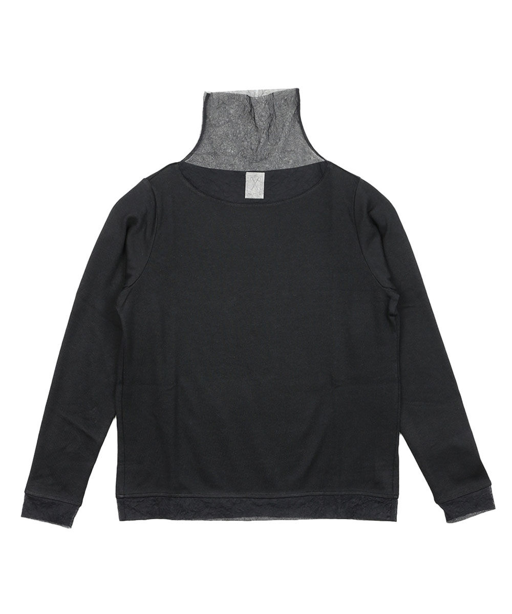 PUPULA（ププラ） バンダリーニット×チュール シアータートルネック