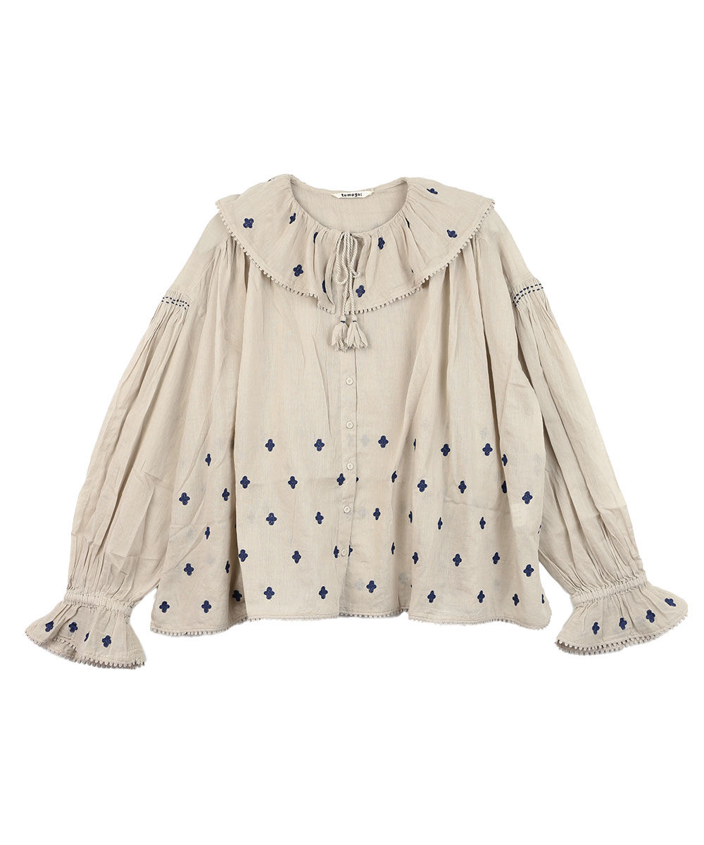 ツムグ カディコットン刺繍ブラウス tumugu 2026春夏新作 レディース