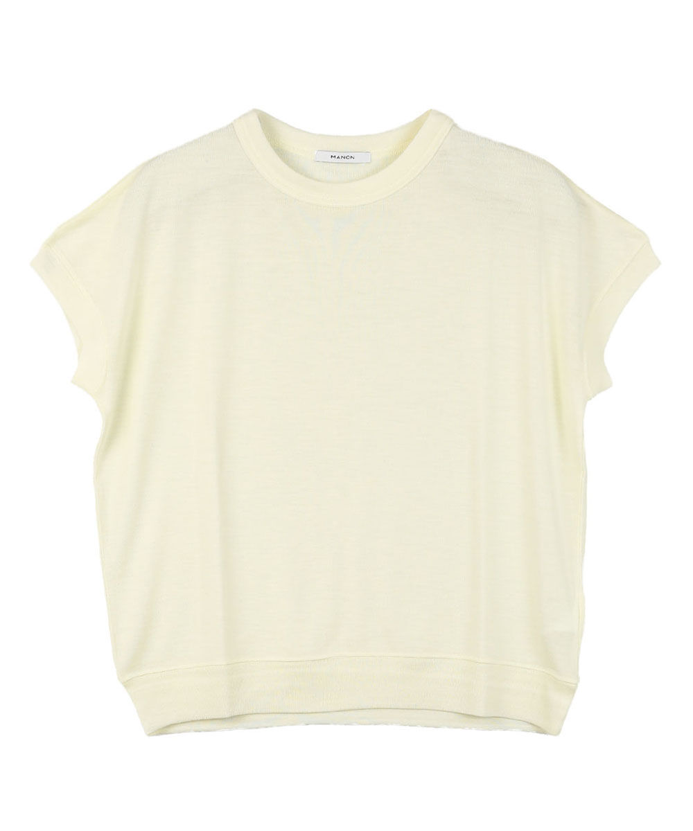 新品・未使用【SLOANE 】ウールxコットン フリンジフレンチスリーブ　2 SLOANE(スローン)｜コットン フリルフレンチスリーブ/ホワイト の通販