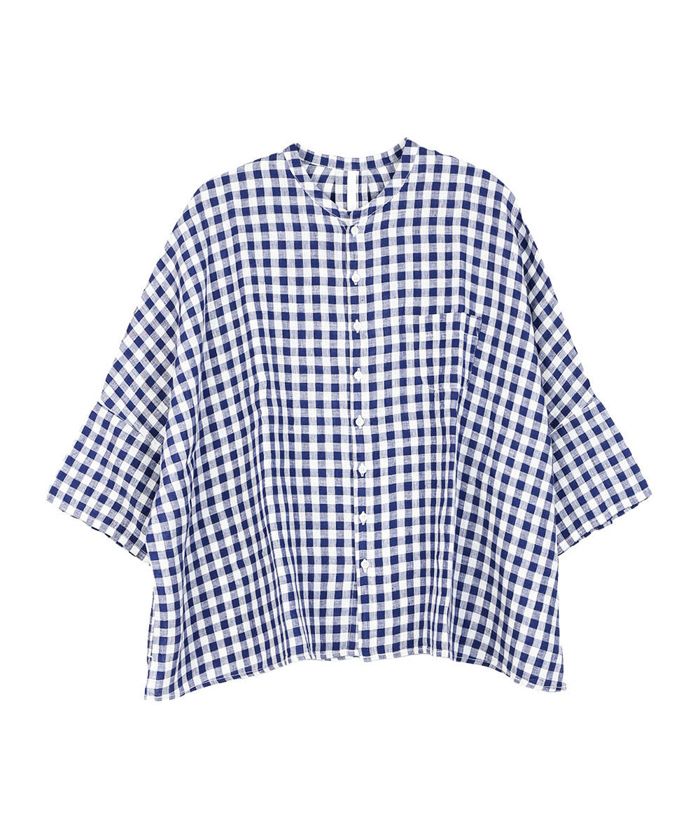 NATURAL LAUNDRY 先染リネンワイドチュニックシャツ NATURAL LAUNDRY 