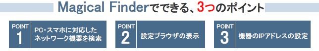 Magical Finderでできる、3つのポイント