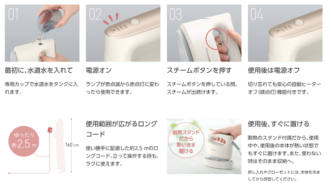 ほぼ未使用 パナソニック NI-FS770-C ベージュ アイロン Panasonic（パナソニック） アイロン NI-FS770-C [衣類スチーマー