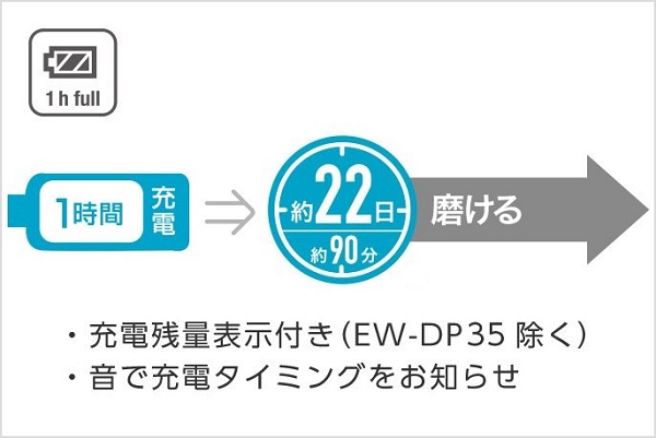 電動歯ブラシ パナソニック Doltz（ドルツ） EW-DA45-W [音波振動