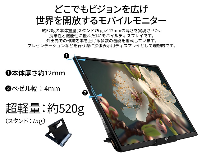 JAPANNEXT 液晶ディスプレイ JN-MD-IPS1401FHDR JAPANNEXT（ジャパンネクスト） 液晶ディスプレイ JAPANNEXT JN-MD