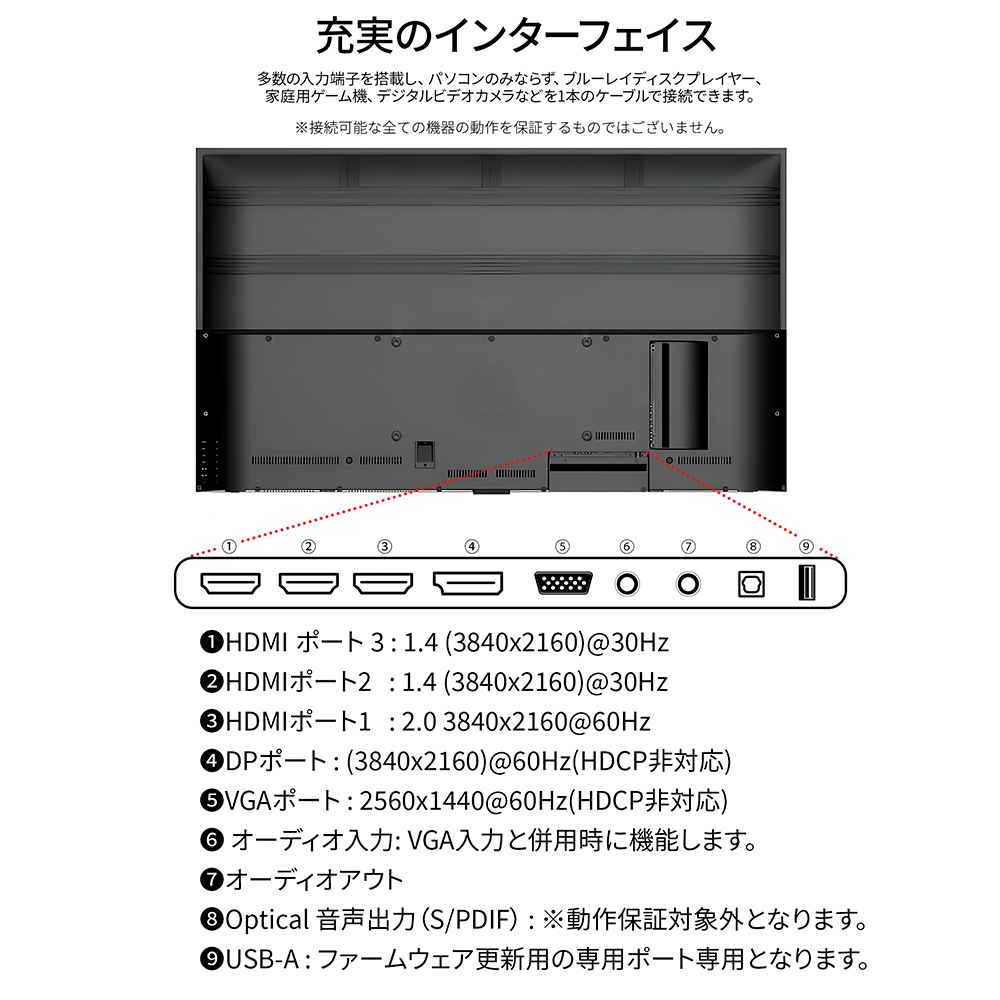 JAPANNEXT（ジャパンネクスト） 【単体購入限定】4K液晶モニター