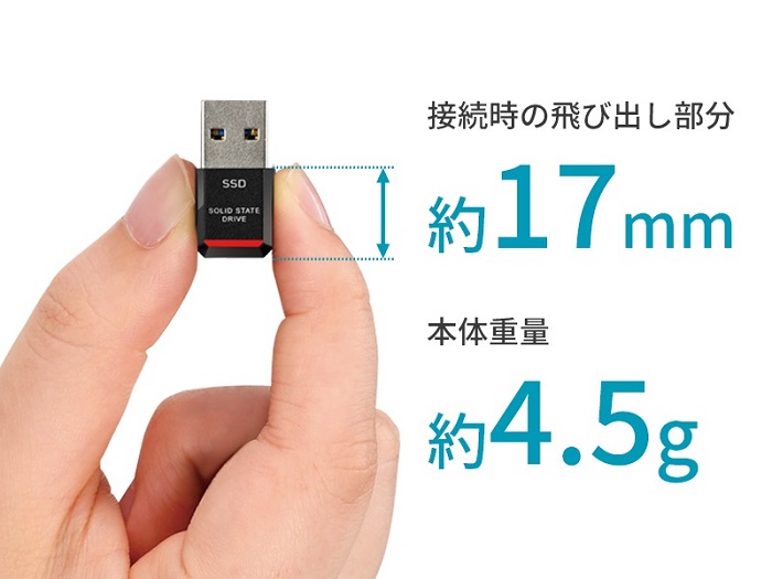 ポータブルSSD バッファロー SSD-PST500U3BA D [USB3.2(Gen1) TV録画対応 SSD 500GB]