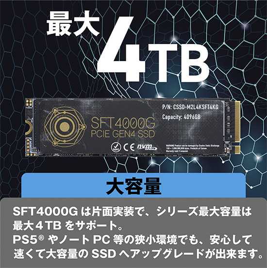 CFD販売 内蔵SSD CSSD-M2L2KSFT4KG [2TB/PCIe Gen4x4/M.2-2280