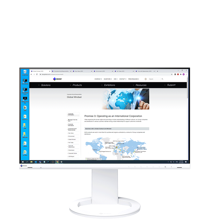 EIZO 液晶ディスプレイ ナナオ（EIZO） FlexScan EV2490-WT