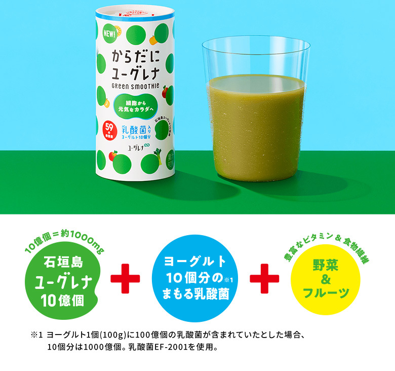 からだにユーグレナ Green Smoothie 乳酸菌入り 30本 195g ユーグレナ スムージー ミドリムシ サプリメント サプリ 青汁  グリーンスムージー乳酸菌 :ML21910100:ユーグレナ・オンライン ヤフー店 - 通販 - Yahoo!ショッピング