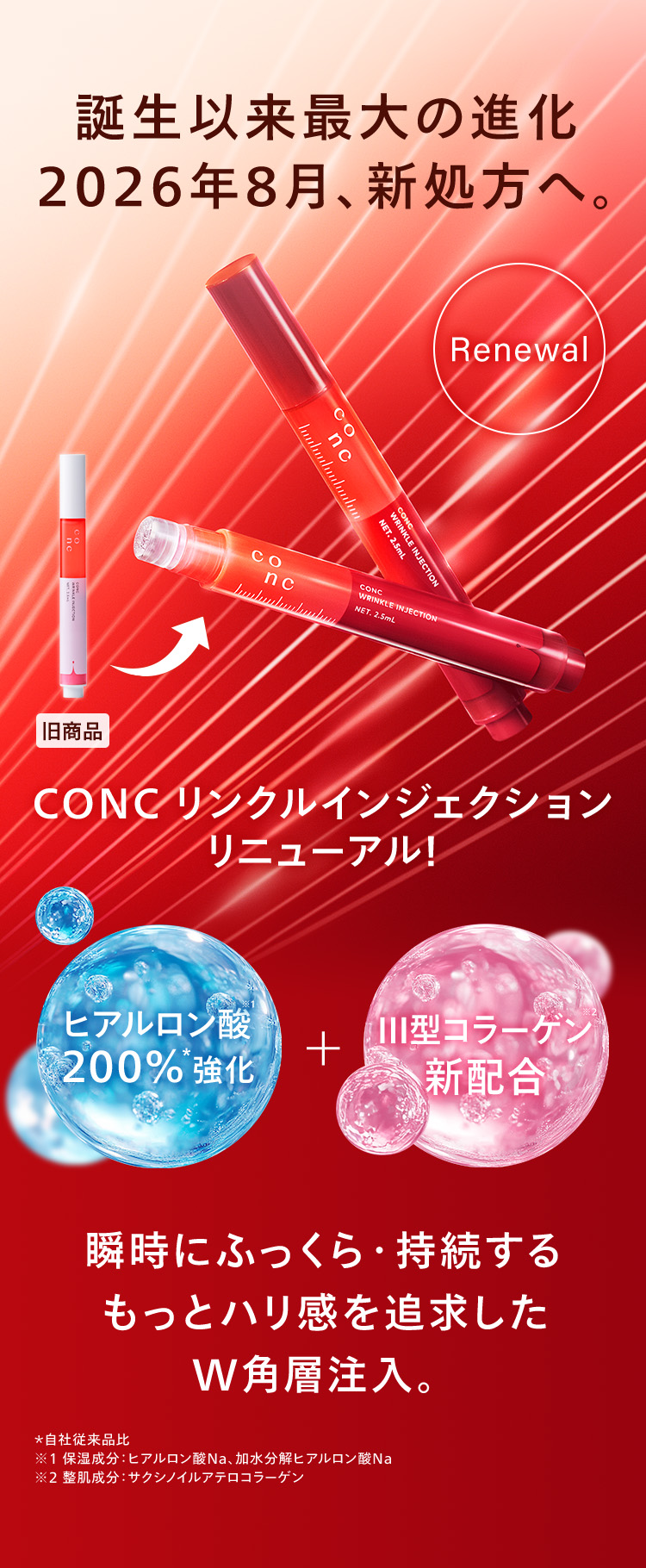 CONC（コンク） 【公式】 リンクルインジェクション 2.5mL ｜ マイクロ
