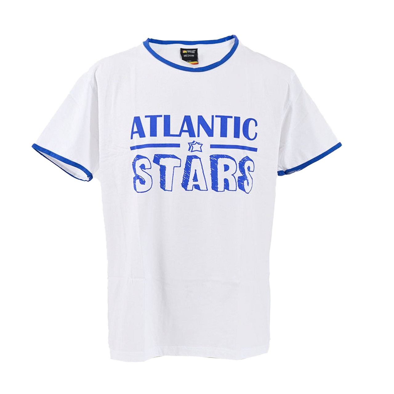 アトランティック スターズ Tシャツ ホワイト ブルー メンズ ATLANTIC