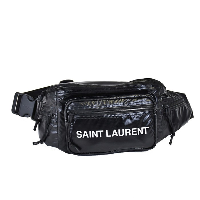 サンローラン ウエストポーチ ベルトバッグ Saint Laurent 581375 HO21Z 1054 ブラック　メンズ　 1点限り プレゼント  ギフト gift