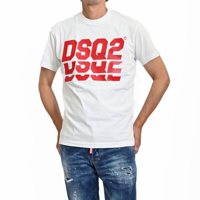 ディースクエアード 半袖 Tシャツ DSQUARED2 S71GD0809 S20694 100 ホワイト メンズ プレゼント ギフト gift