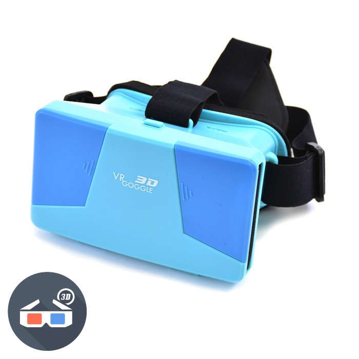 ３D ゴーグル ヘッドセット ブルー メンズ レディース VR 3D GOGGLE 4990091317384