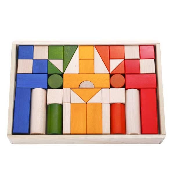 ②美品【BrneLund】オリジナル 積み木 カラー ボーネルンド BorneLund ボーネルンド オリジナル積み木 カラー 名入れセット : 木の