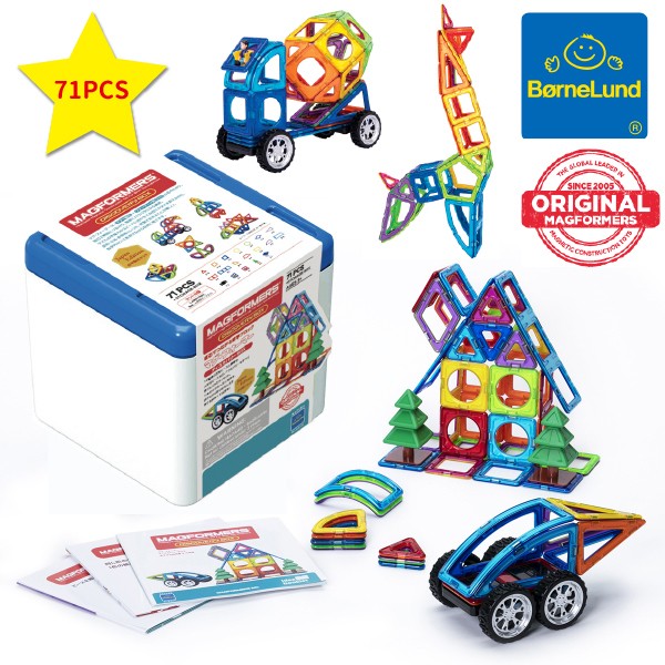 Bornelund 手押し車 カタカタ ボーネルンド 71ピース ディスカバリーbox マグフォーマー 3歳 4歳の男の子 女の子の誕生日 クリスマスのギフトに ベビー キッズ マタニティ