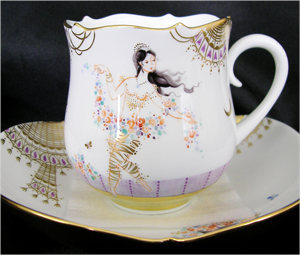 マイセン Xフォーム 宮廷小花 金彩小花ホワイト カップアンドソーサー