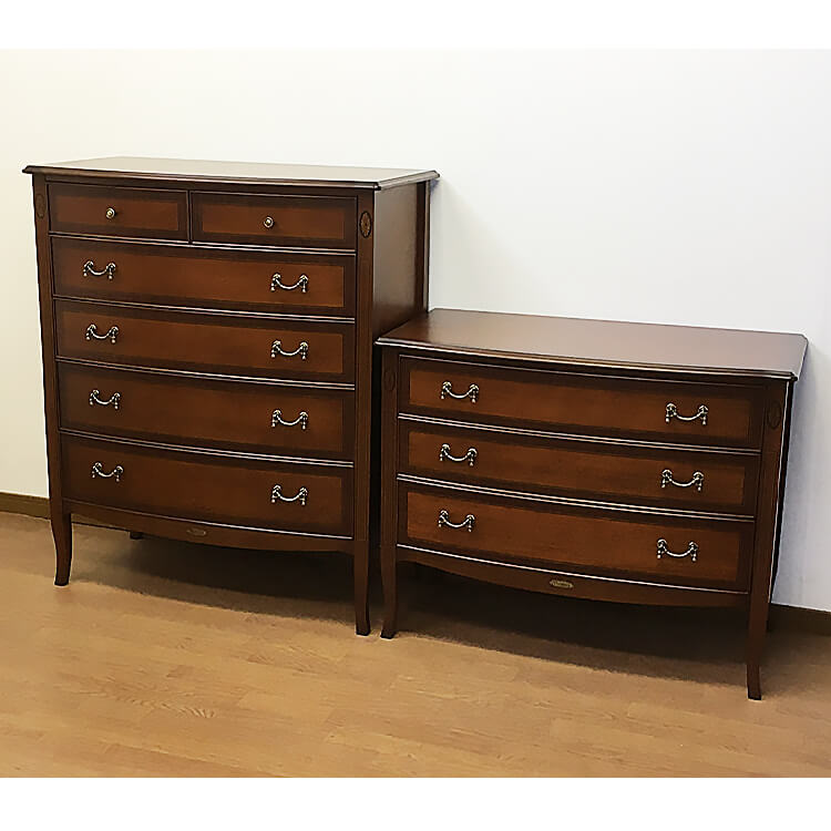 東海家具工業 チェスト ハイchest 収納 スペパ ブラウン マホガニー材