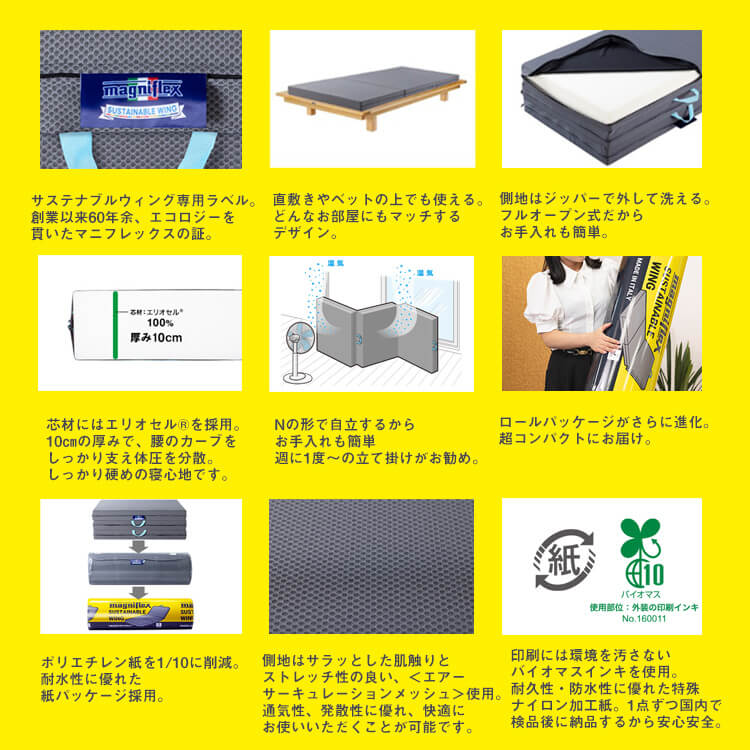 マットレス マット マニフレックス 正規販売店 7年保証 サステナブル
