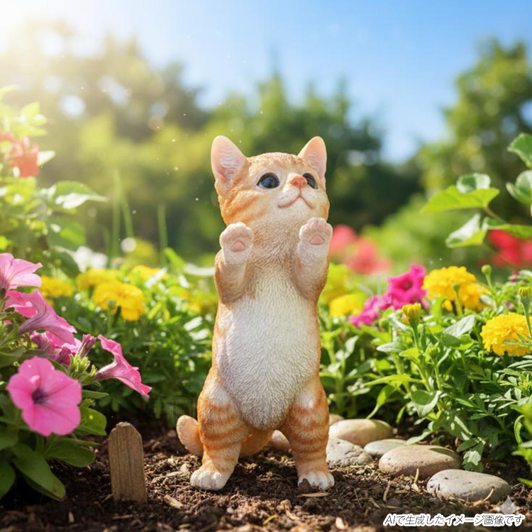 オーナメント 子ねこ キティ ネコ C スタンド 子猫 ガーデン