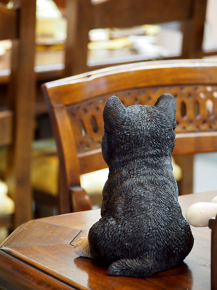 置物 ドッグ オーナメント 黒 豆柴 黒柴 柴犬 シバ 犬 犬小型犬