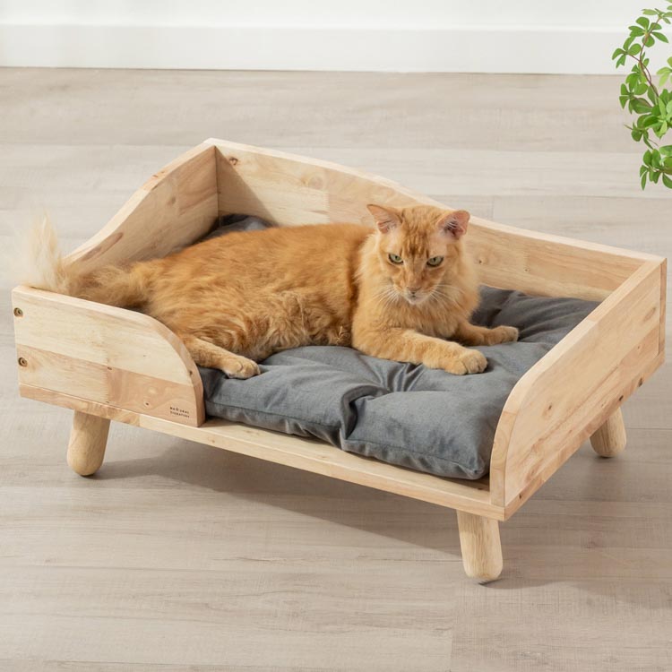 33★ベッド★テラス付き★キャットハウス★ハンドメイド★猫ハウス★お掃除ロボット ネコベッド ペットと一緒に楽しむ暮らし 組立 シンプル 一人暮らし 新