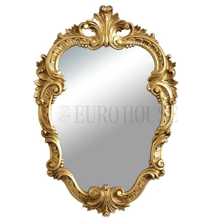 鏡 壁掛けミラーミラー 壁掛け鏡 ガラス ゴージャス エレガント アンティーク調 イタリア製 ゴールド 84461