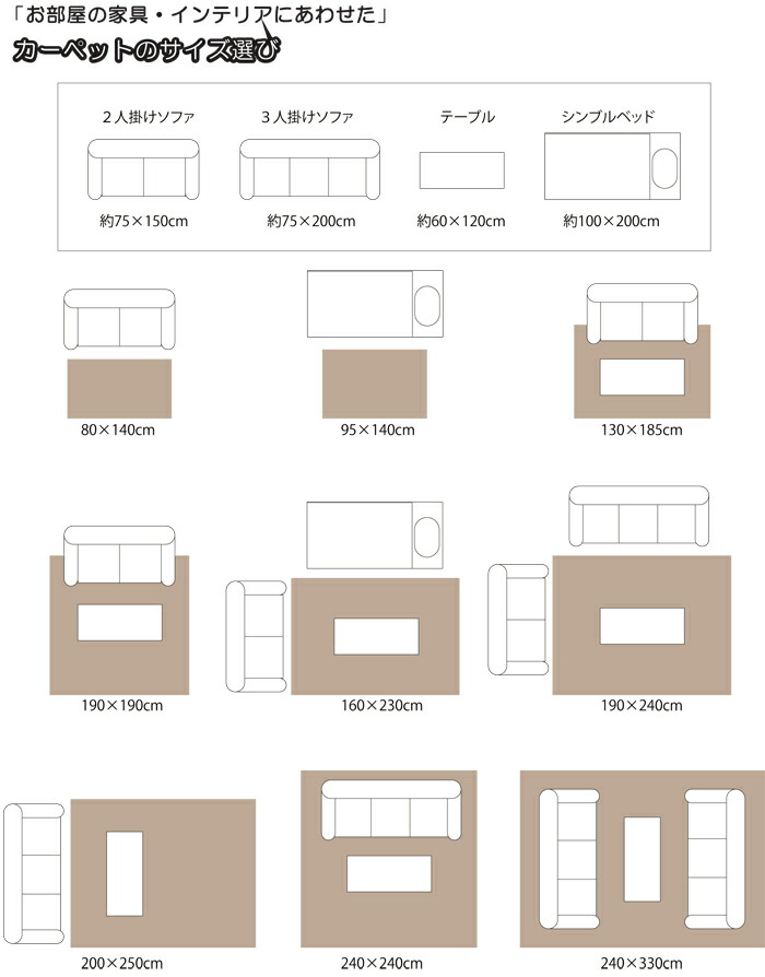 プレーベル ラグ カーペット ラグマット マット ウィルトン200×250 ナ