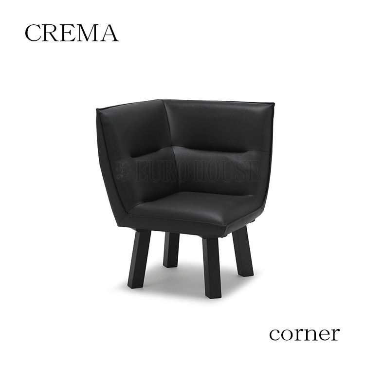 72 コーナーチェア クレマ CREMA 幅120 BK ブラック ダイニング 食卓