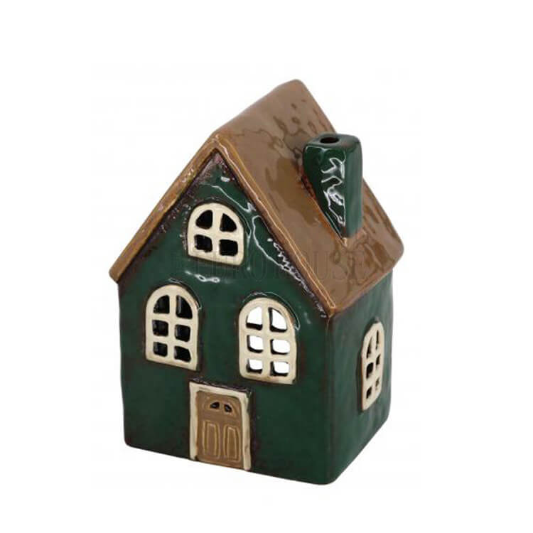 ③美品☆塔のある5階建て☆大型キャンドルハウス キャンドルハウス Candle House 陶器 ディスプレイ ガーデン 庭 雑貨