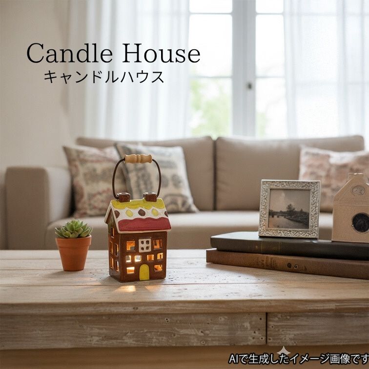 キャンドルハウス Candle House 陶器 ディスプレイ ガーデン 庭 雑貨