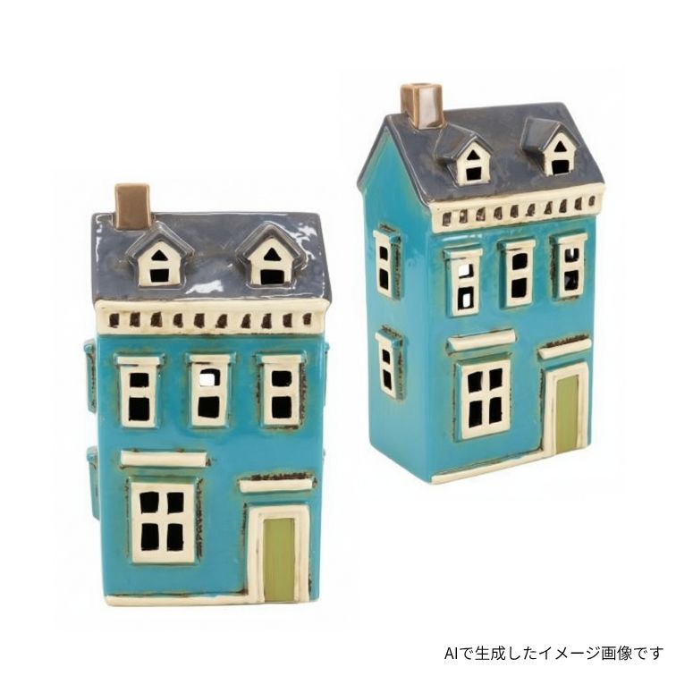 ①メルヘンのお家☆大型キャンドルハウス キャンドルハウス Candle House 陶器 ディスプレイ ガーデン 庭 雑貨
