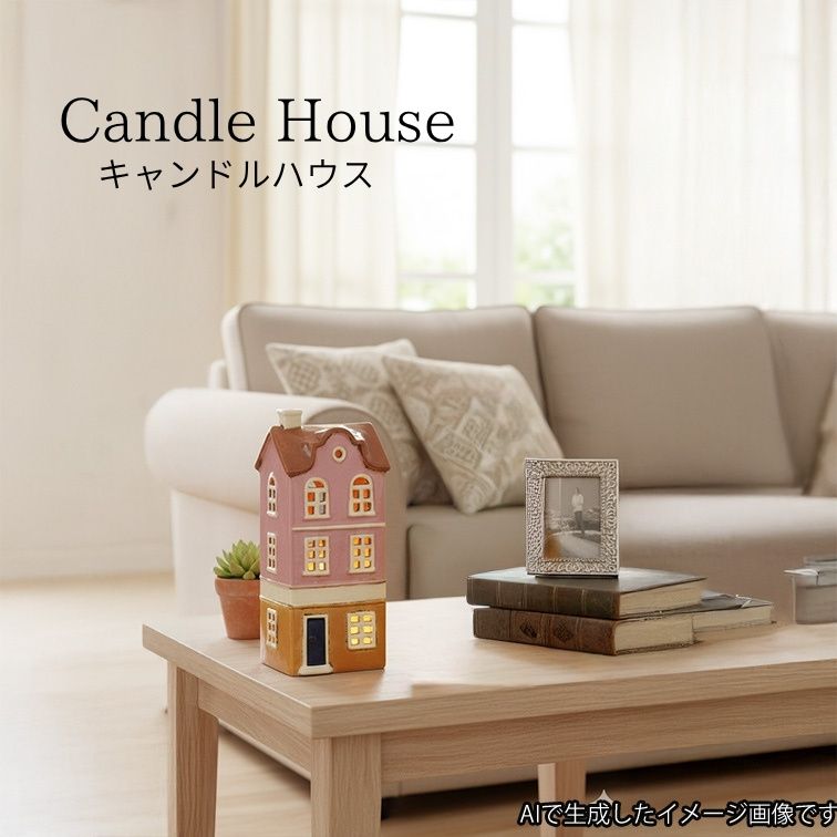 キャンドルハウス Candle House 陶器 ディスプレイ ガーデン 庭 雑貨