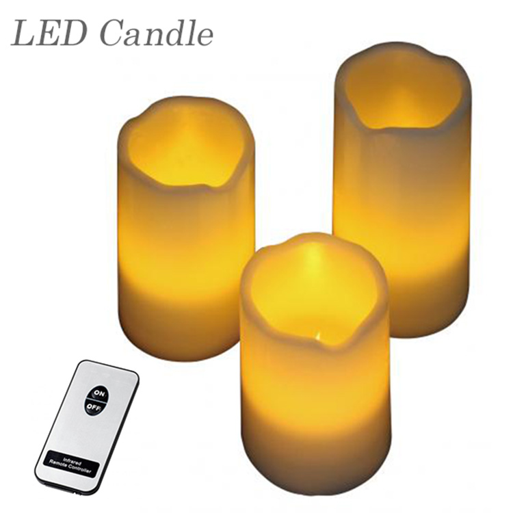 LEDキャンドル 電池入り大・中・小セット LEDキャンドル 大中小3個セット リモコン付 ライト right 灯り