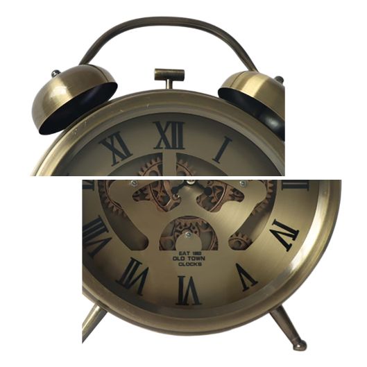 Gear Clock GOLD 置き時計 アンティーク調 おしゃれ 男前インテリア