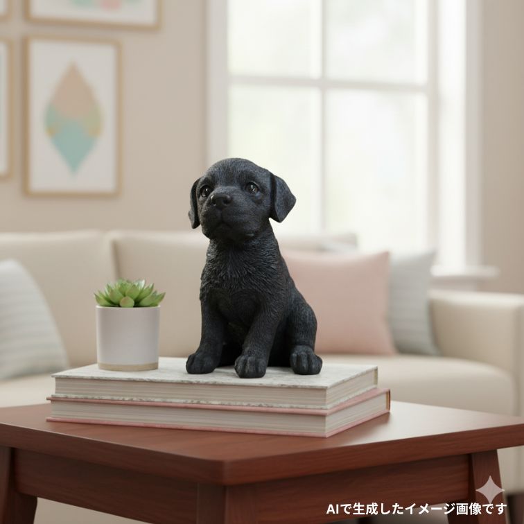 新品　アスティエ・ド・ヴィラット　ガラス　オーナメント　黒　ラブラドール　犬 置物 犬の置物 ラブラドール レトリバー 黒毛 ペット グッズ 本物