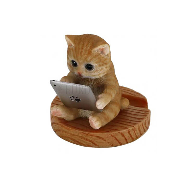 スタンド スマホスタンド 猫 ネコ ねこ リビング オフィス 癒し 可愛い レジン 樹脂 14228 東洋石創