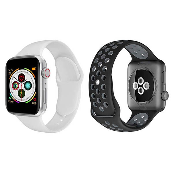 2個 セット アップルウォッチ バンド スポーツ apple watch seriesSE ultra 9 8 7 6 5 4 42mm 44mm  45mm ベルト シリコン 交換 送料無料 黒 赤 白 黄色