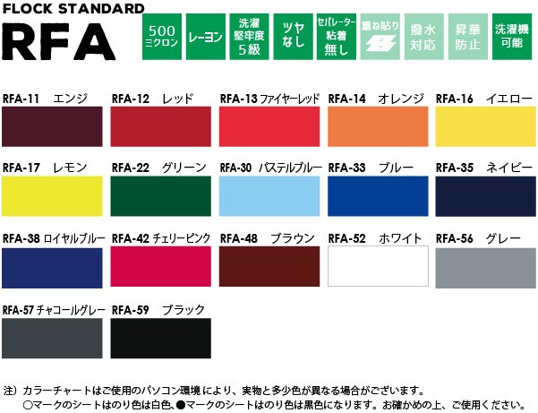 在庫限り廃番]フロッキースタンダード RFA 195mm×50cm切売