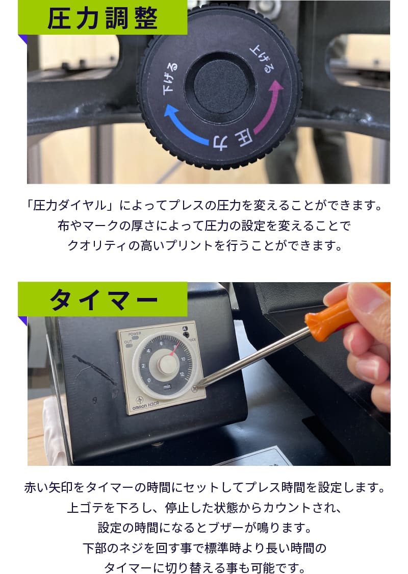 加圧調整機能付手動熱転写プレス機ヘラクレス PH-4634 | アイロンプレス機 熱転写 手動プレス機 ウェア