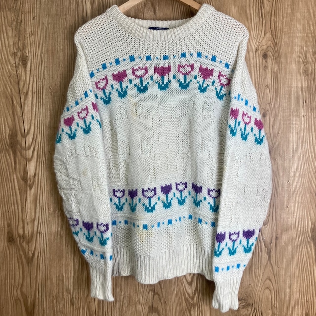 80s vintage WOOLRICH ニット 80年代 ウールリッチ wool rich ビンテージ ヴィンテージ アメカジ 古着 e23112311