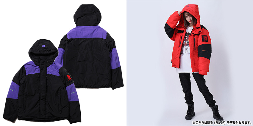 RADIO EVA 864 EVANGELION 2TONE DOWN JACKET/BLACK（EVA-01