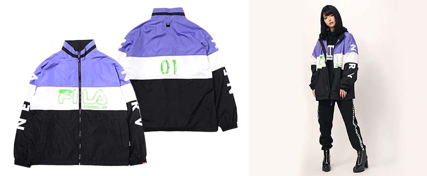 RADIO EVA 798 FILA HERITAGE NYLON JACKET EVANGELION LIMITED/PURPLE